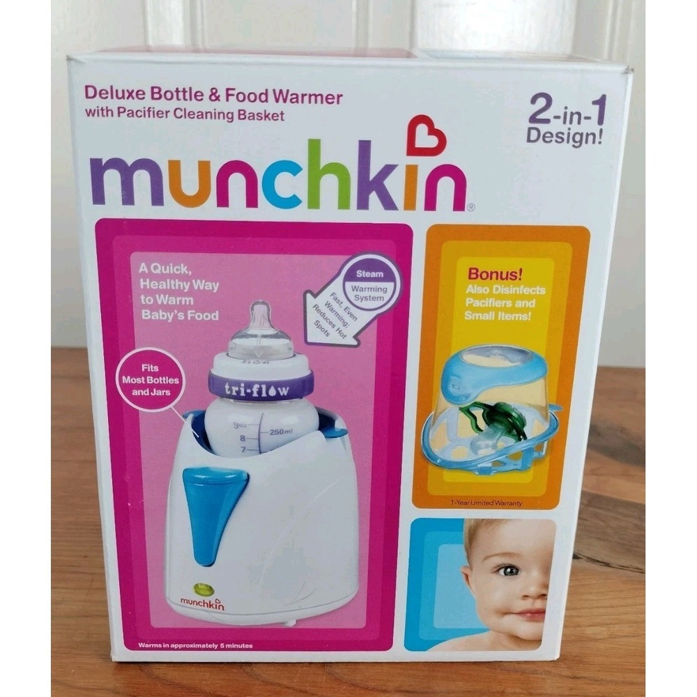 Munchkin Deluxe Baby Bottle & Food Warmer 2-in-1 Pacifier Cleaner 13301 Open Box